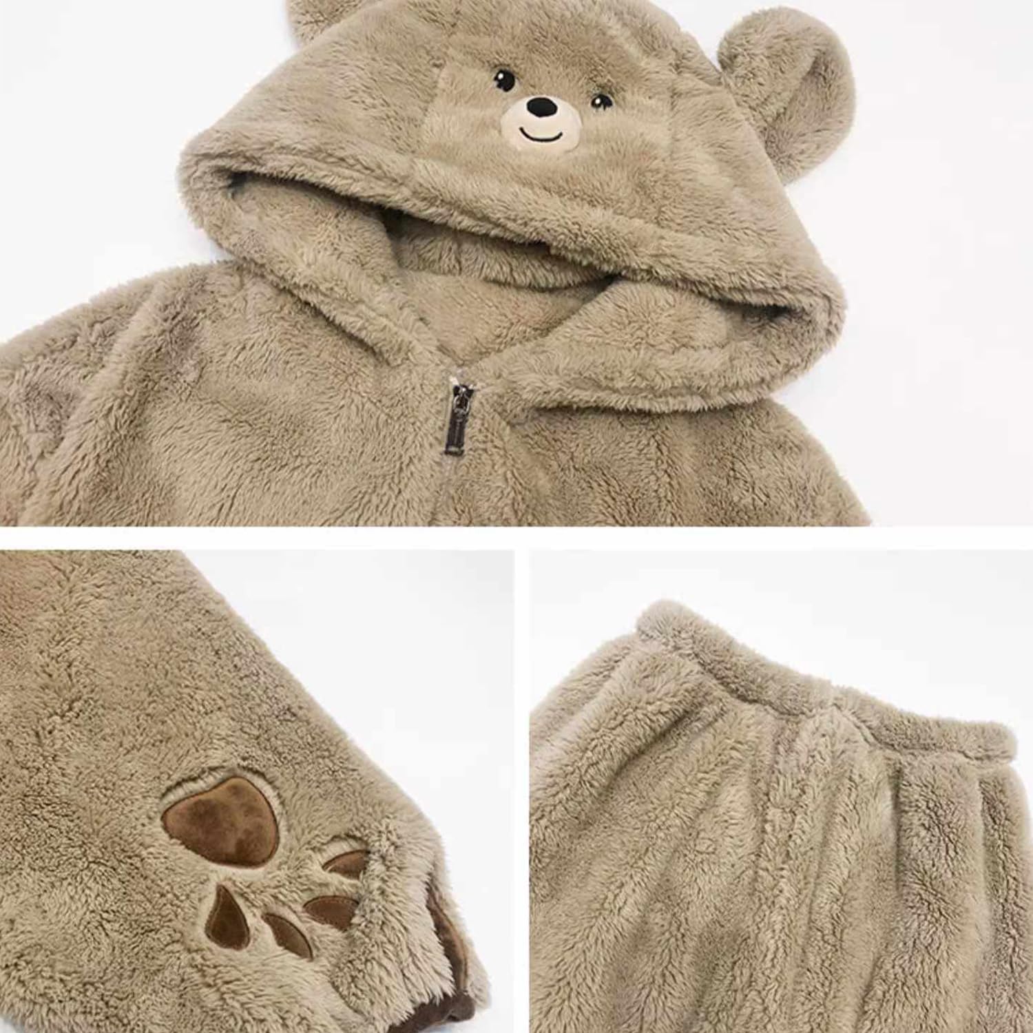 Amazon | [sinlene] 着ぐるみ 大人 パジャマ レディース 冬 クマ耳